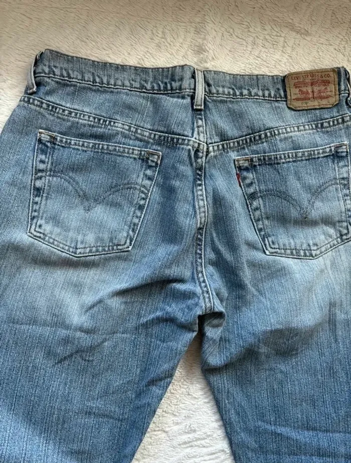 Jean Levi’s femme 505 nouveau low straight droit bleu clair XL/42 W32 Mexico 2000s rare us mi taille - photo numéro 17