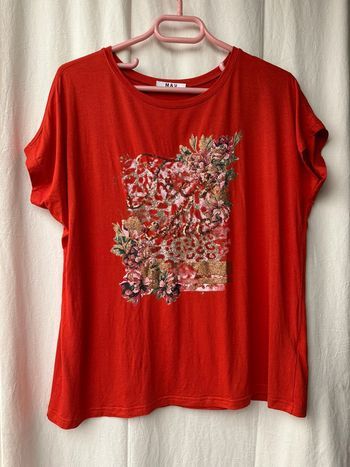 T-shirt paillettes et sequins « très chic » L/XL