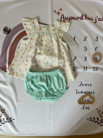 Ensemble tunique & bloomer Orchestra – Neuf avec étiquette – Taille 9 mois🌸