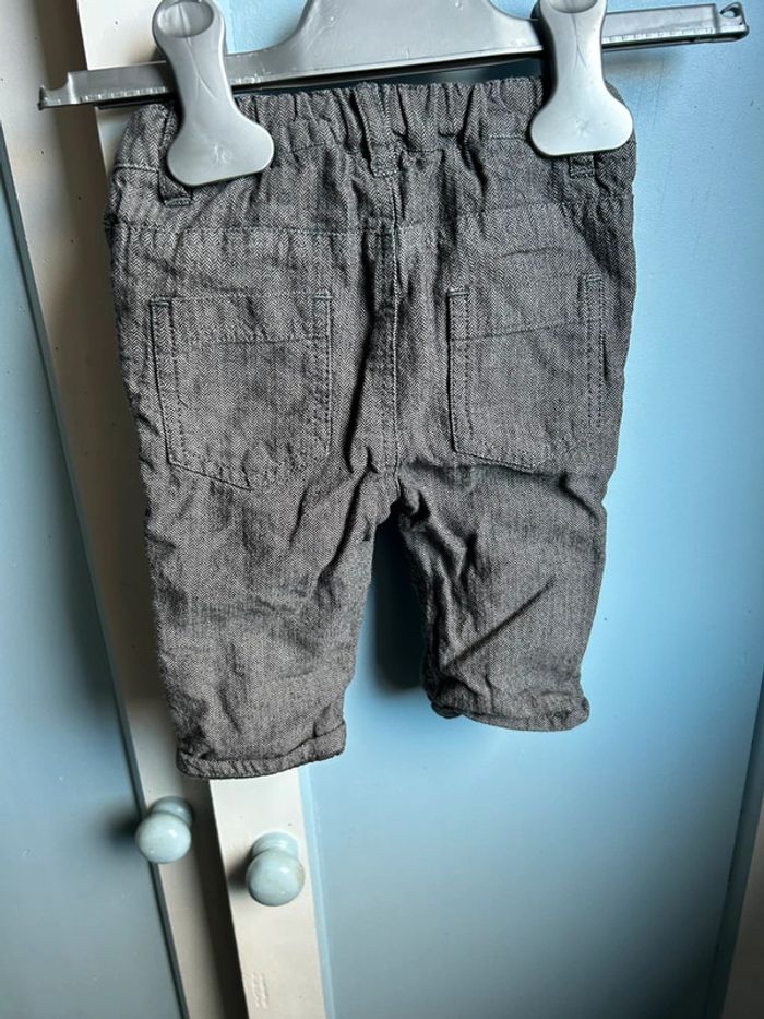 Pantalon gris , doublé , 3 mois - photo numéro 4