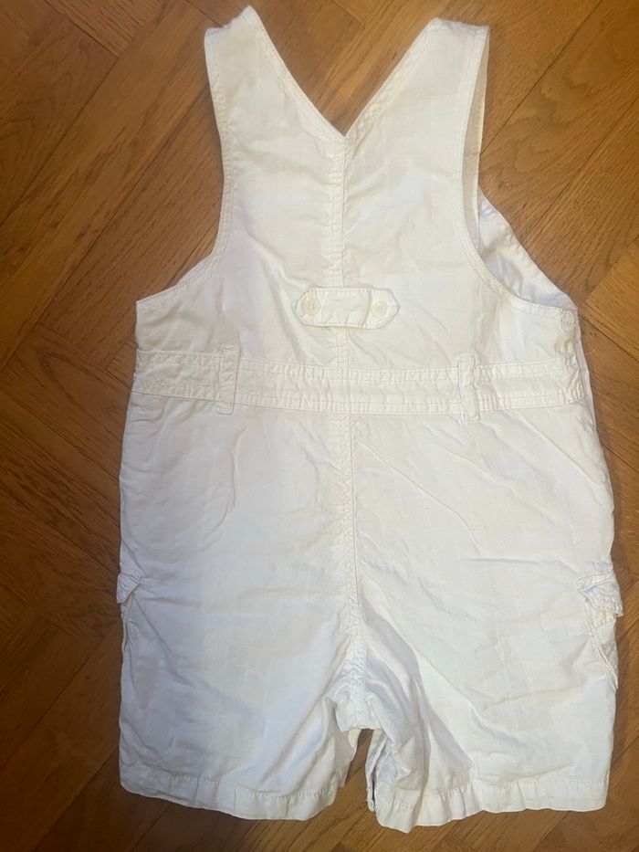 Salopette blanche P'tit Bisou 12 mois - photo numéro 3