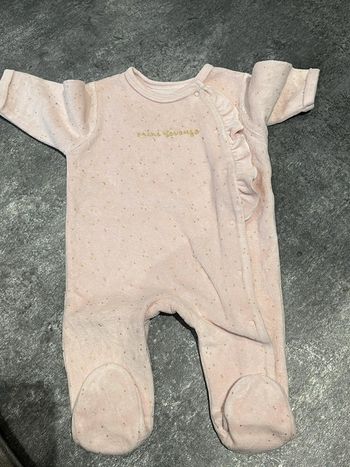 Pijama vert baudet rose pale