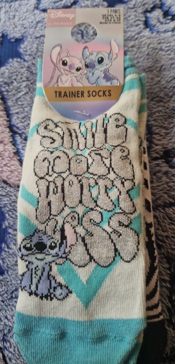 Lot de 3 paires de socquettes Stitch et Angel 37-42
