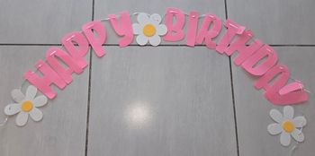 Guirlande Fleurs Happy Birthday