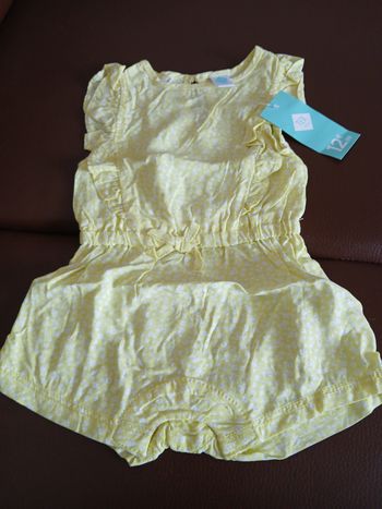 combishort tex baby fille 60 cm 3 mois 