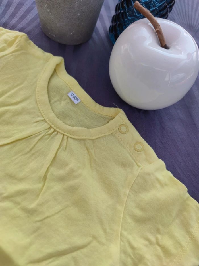 Tee shirt basique jaune - photo numéro 2