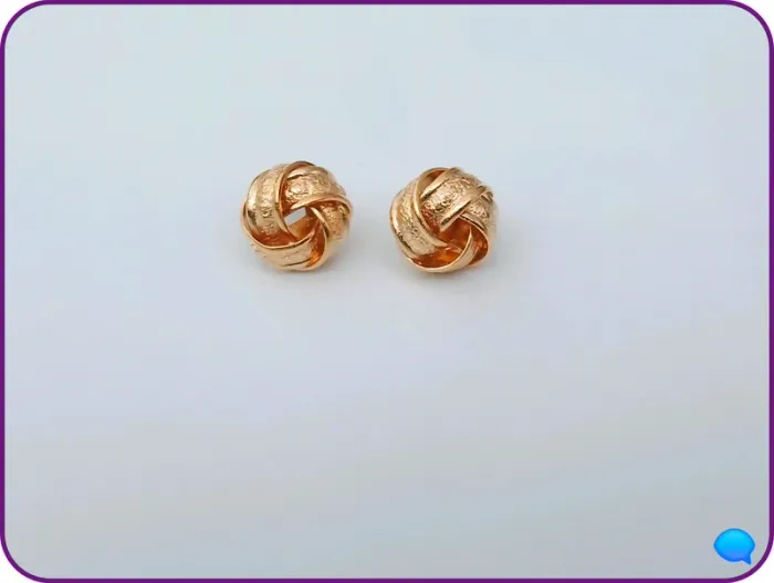 Boucles d’oreilles nœud doré – style chic intemporel - photo numéro 2