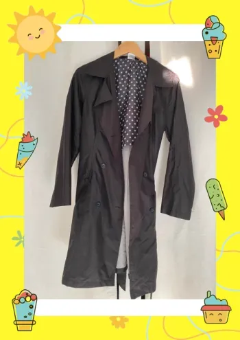 Trench 3 suisses 38 40 noir motif petits pois