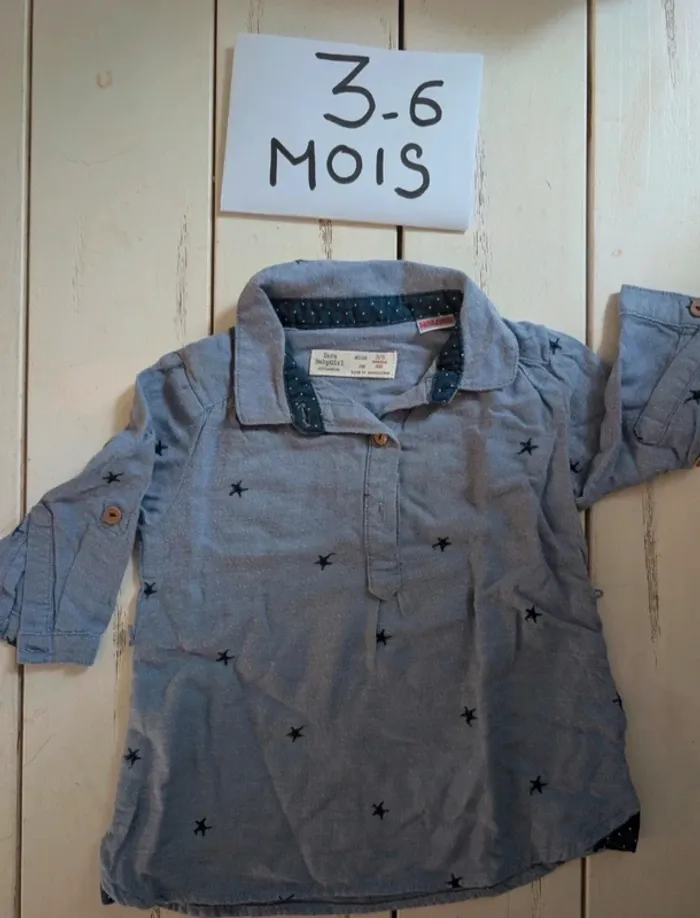 Chemise bébé garçon 3/6 mois