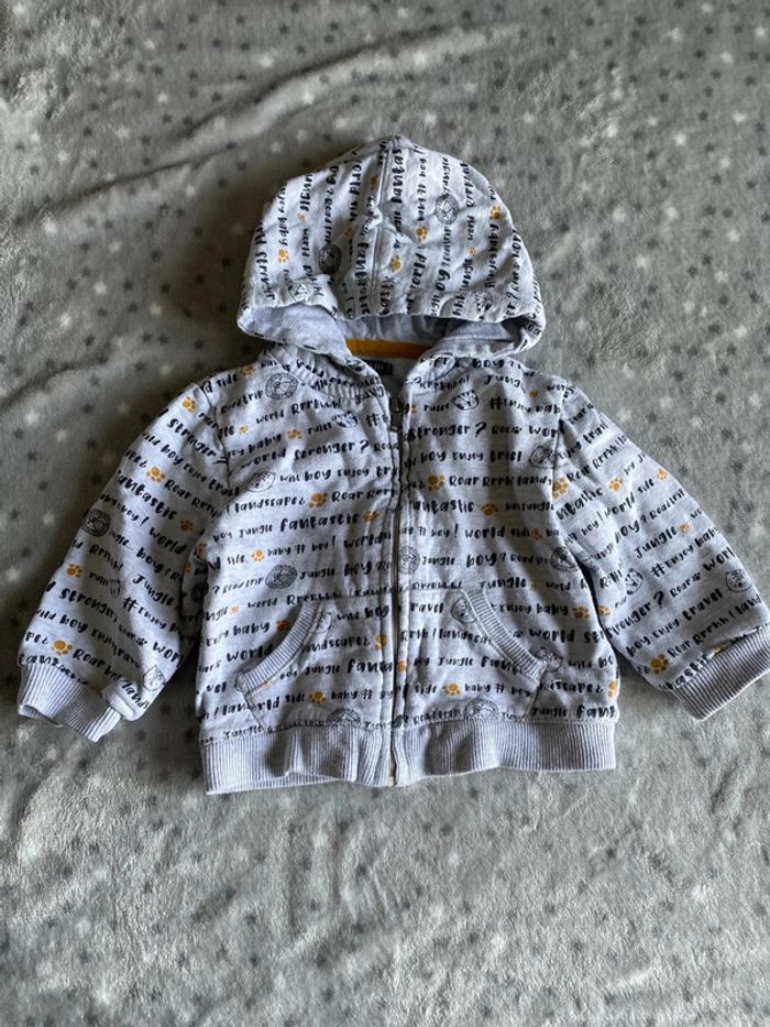 Sweat à capuche zippé 12 mois