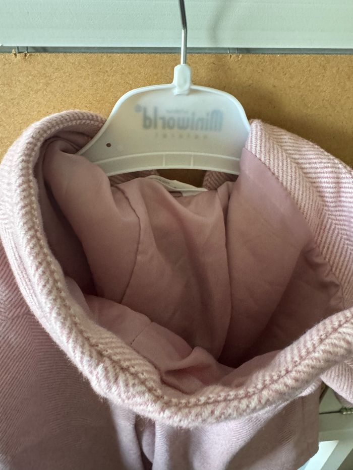 Manteau rose fille avec capuche - photo numéro 7