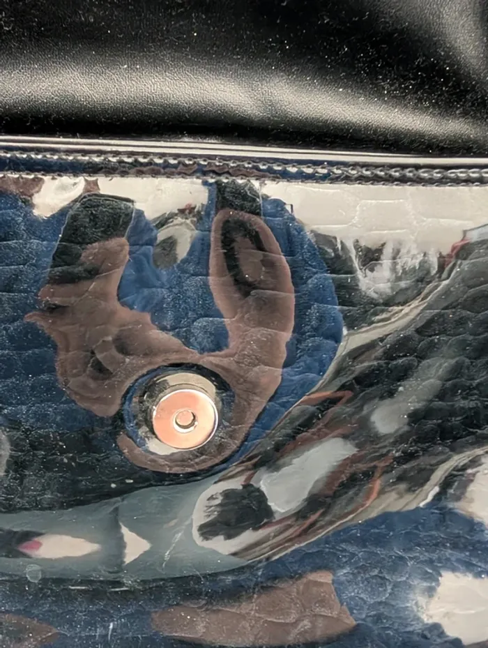Sac à main porté épaule vinyle - photo numéro 7