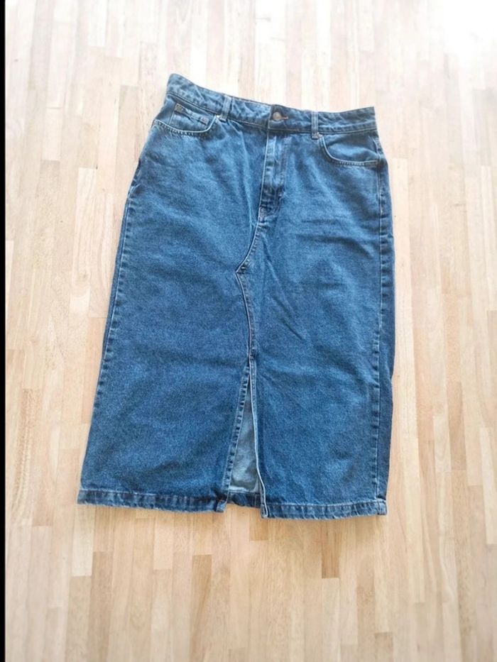 Jupe longue ss genoux jean T40-L