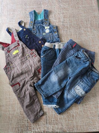 Lot de pantalons et salopettes 9mois