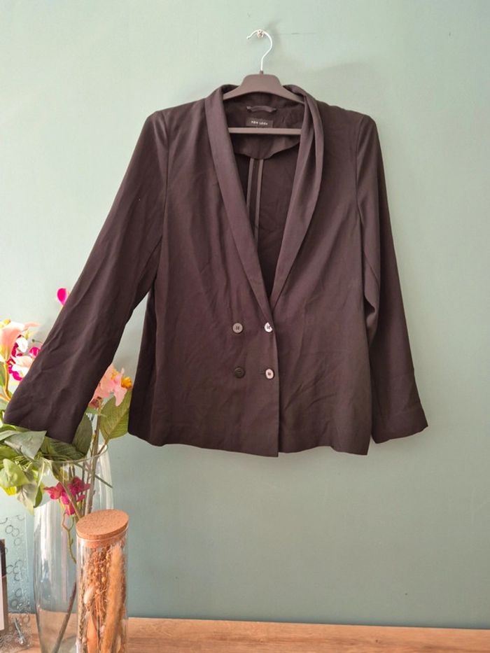 Blazer fluide noir, taille 38, marque New look - photo numéro 2