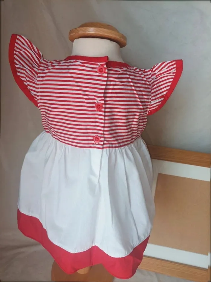 Jolie robe manches courtes Pierre l'Amour fille 6/9 mois - photo numéro 3