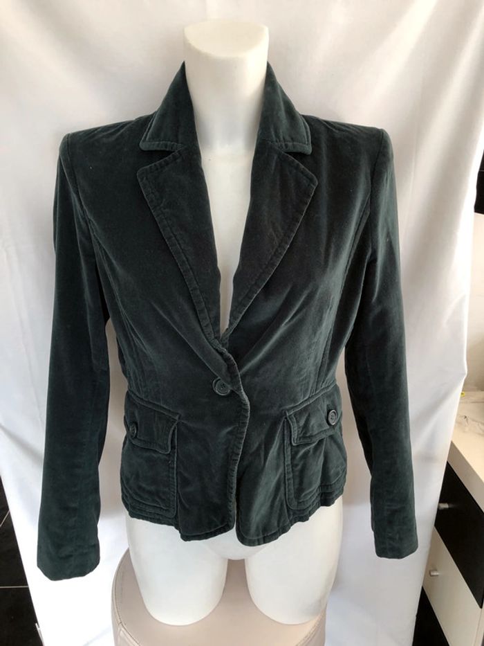 Blazer Tally Weijl en velours vert canard taille 38 bon état