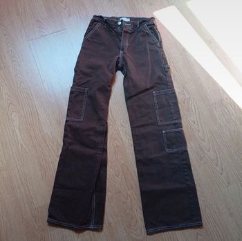 Pantalon denim marron