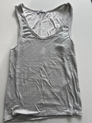 Débardeur Zara blanc irisé argenté - Taille S