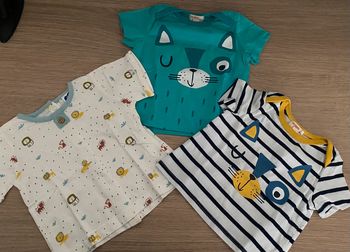 Lot 3 t-shirts manches courtes 6 mois