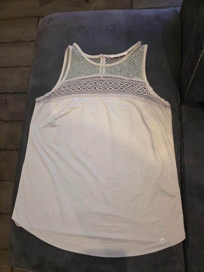 Débardeur beige femme