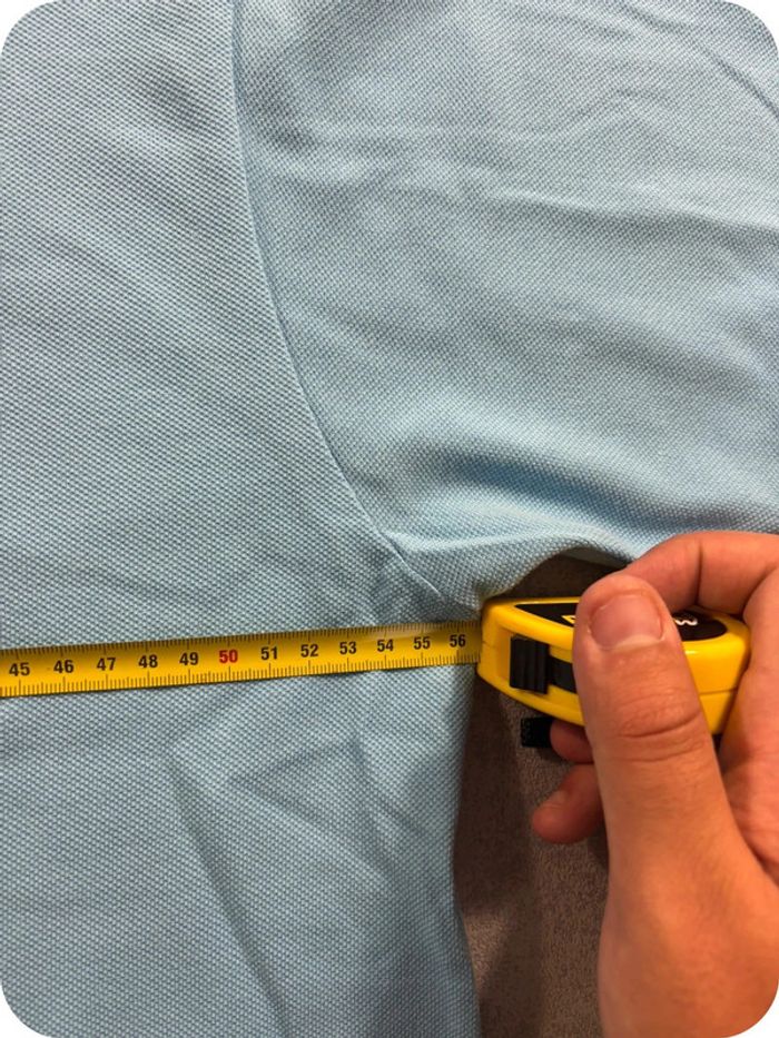 Polo Lacoste Bleu Clair logo brodé vert Taille L - photo numéro 10