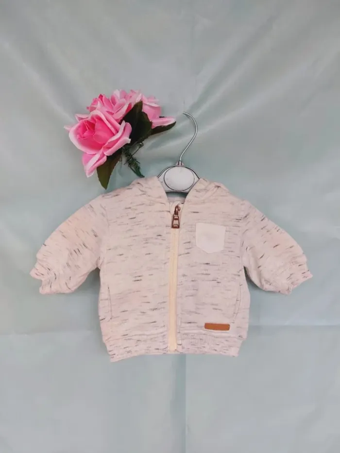 Gilet zippé à capuche mixte kiabi 1 mois - photo numéro 1