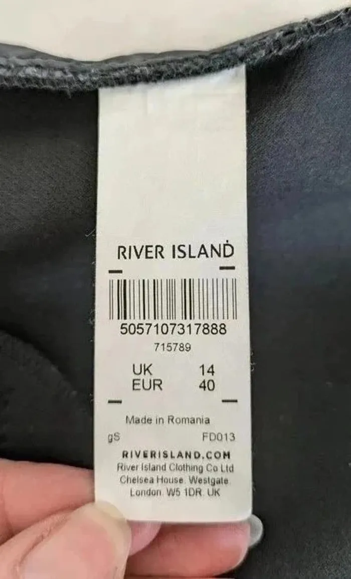Pantalon noir asymétrique - River Island - taille 42 - photo numéro 5
