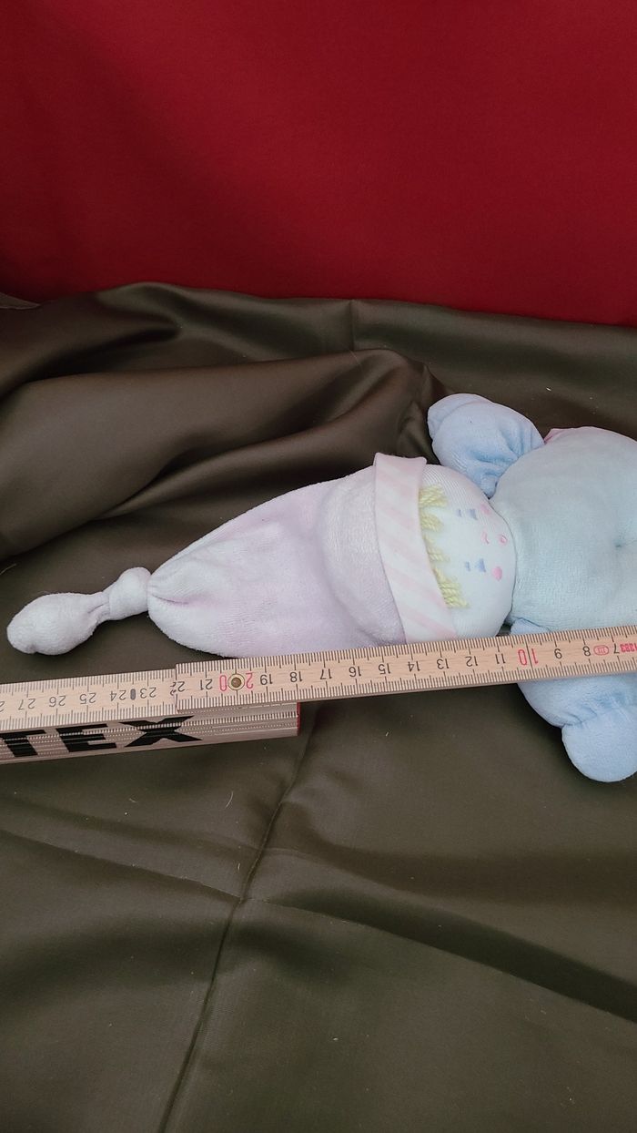 Doudou hochet lutin bébé bleu rose BABI COROLLE - photo numéro 2