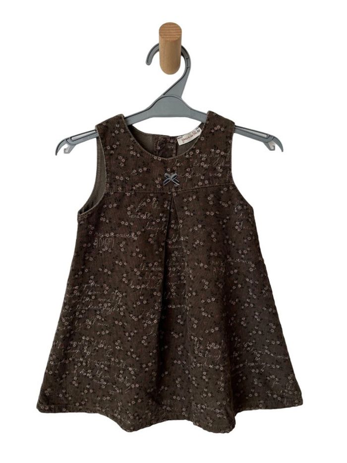Robe d'hiver en velours côtelé marron - Grain de blé 18 mois