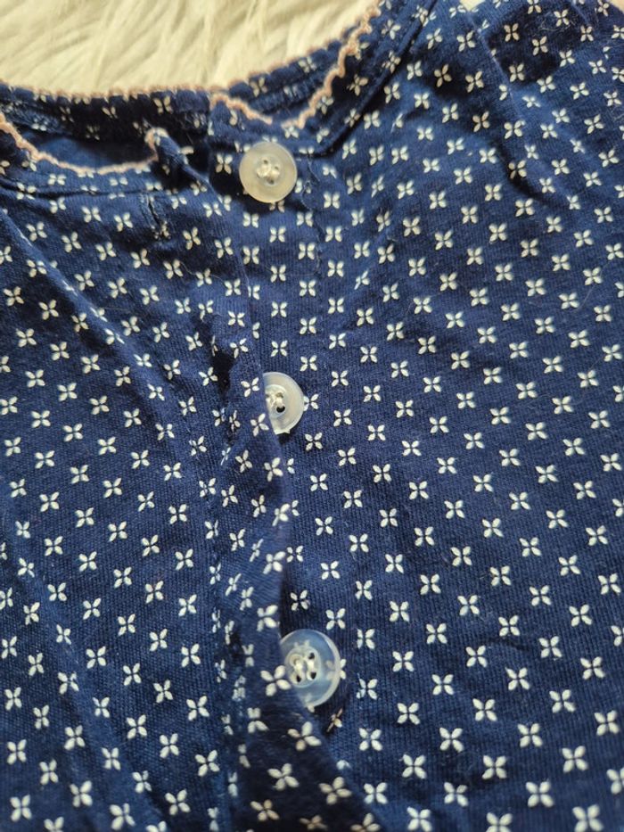 Robe bleue motifs – 12 mois - photo numéro 3