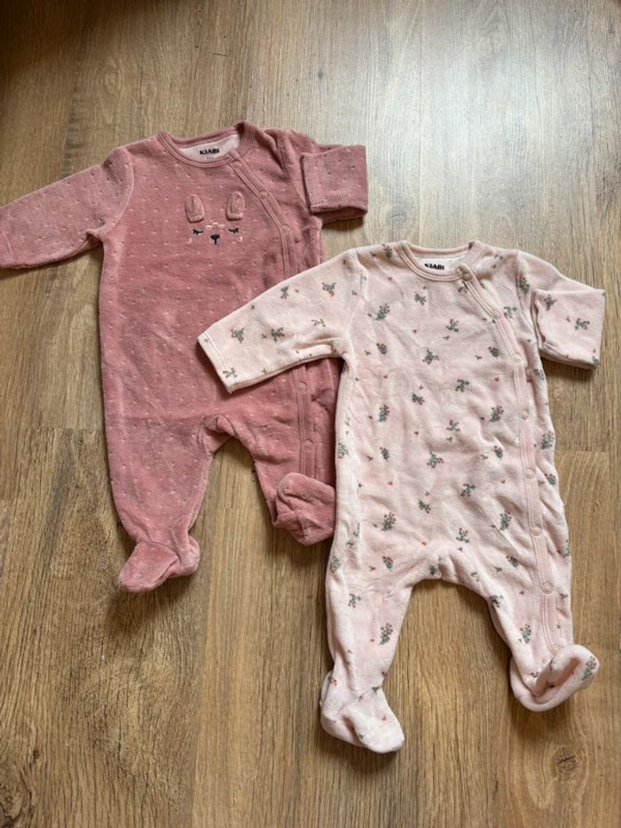 Lot 2 pyjamas velours 3 mois