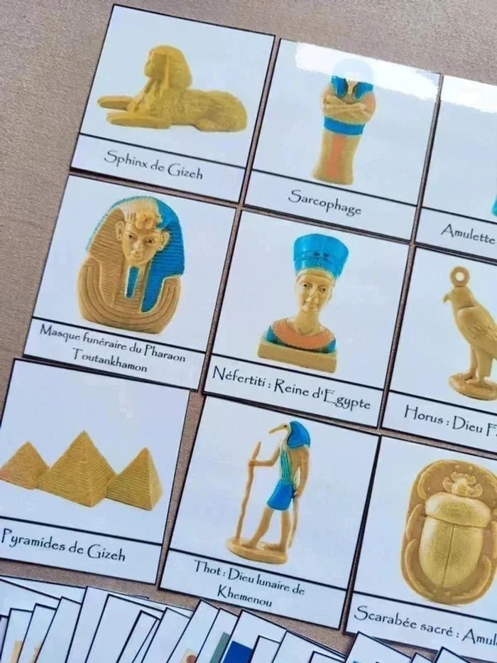 Kit cartes de nomenclature Egypte Antique Montessori - photo numéro 8