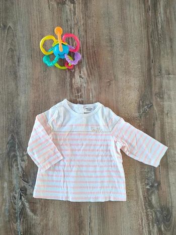 Tshirt marinière Smile 6 mois