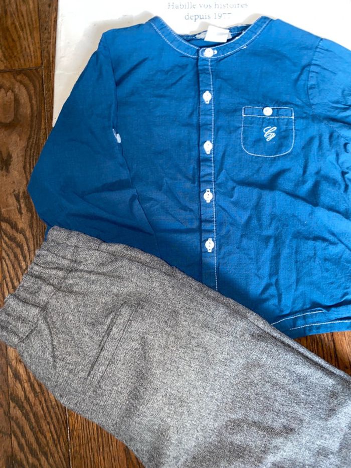 Chemise carreaux et pantalon chaud  Cyrillus  24 mois - photo numéro 2
