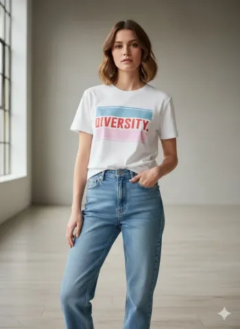 T-shirt Blanc Diversity – Style Urbain & Engagé – Taille L
