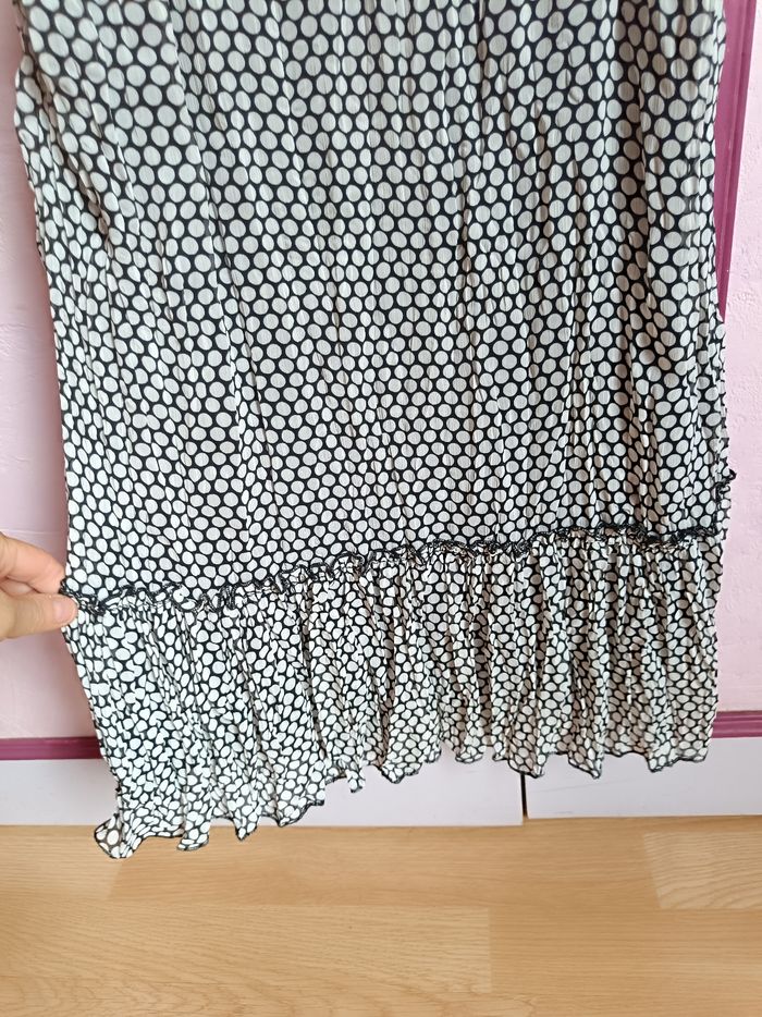 Blouse noire et écru Etam T.38 - photo numéro 6