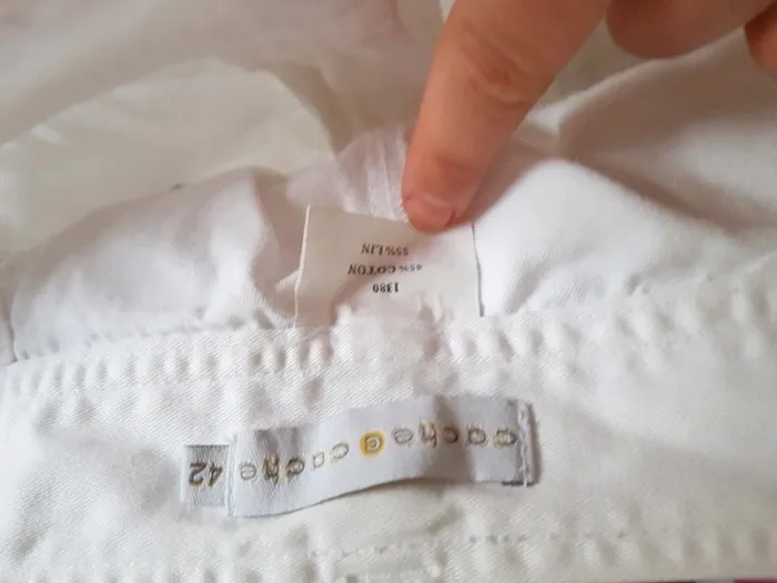 Pantalon large blanc, taille 42 - photo numéro 7