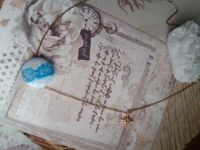 Collier agate et étoile du Nord - photo numéro 2