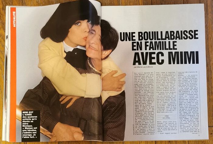 Ancien magazine Madame figaro Mireille Mathieu 1985 N°12603 vintage - photo numéro 3