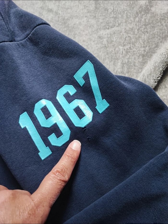 Sweat à capuche bleu marine taille M Cabaneli - photo numéro 4