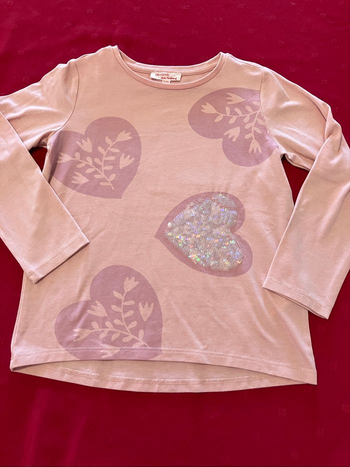 Haut rose motifs cœurs 6 ans DPAM - photo numéro 6