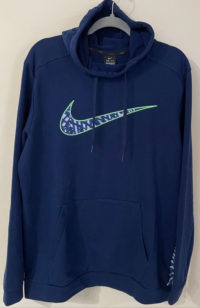 Sweat Nike Dri-FIT taille L à Capuche Homme peu porté Bleu Marine Nike - photo numéro 6