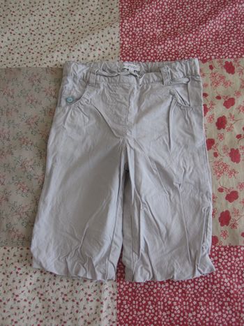 Pantalon toile gris clair 9 mois
