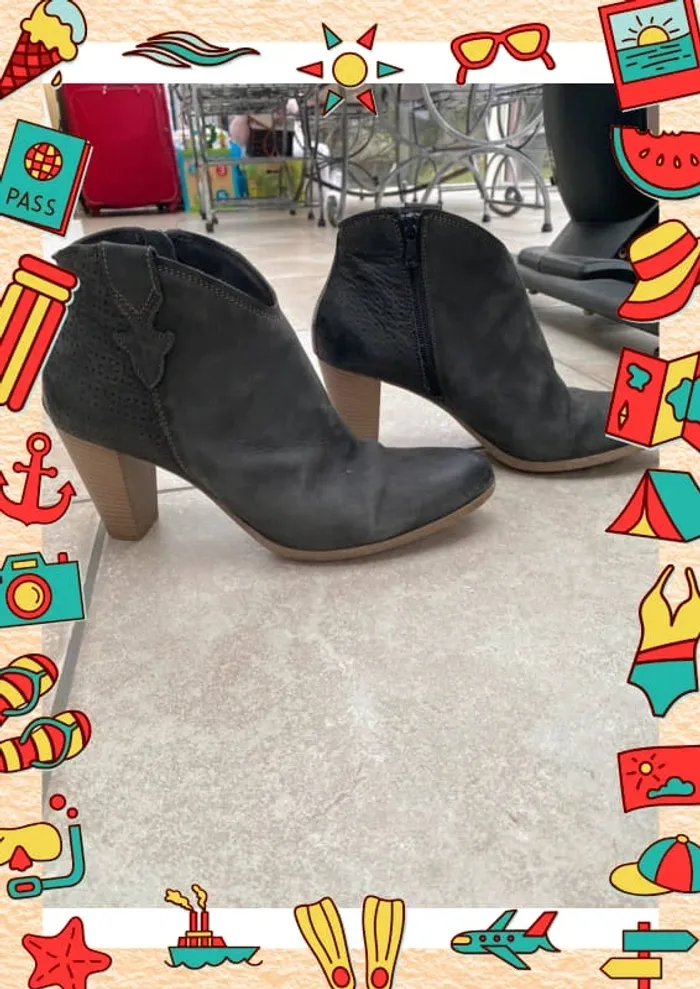Bottines basses noir 41 Ateliers Mégis cuir
