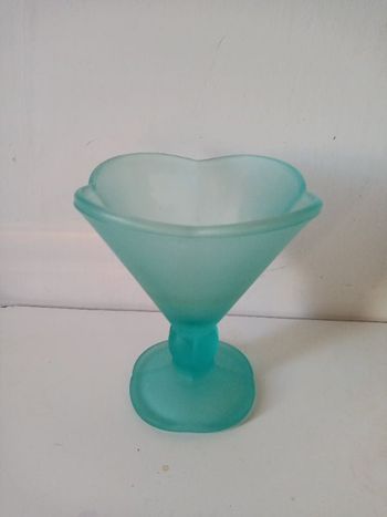 Coupe vintage en verre vert menthe pastel Italie