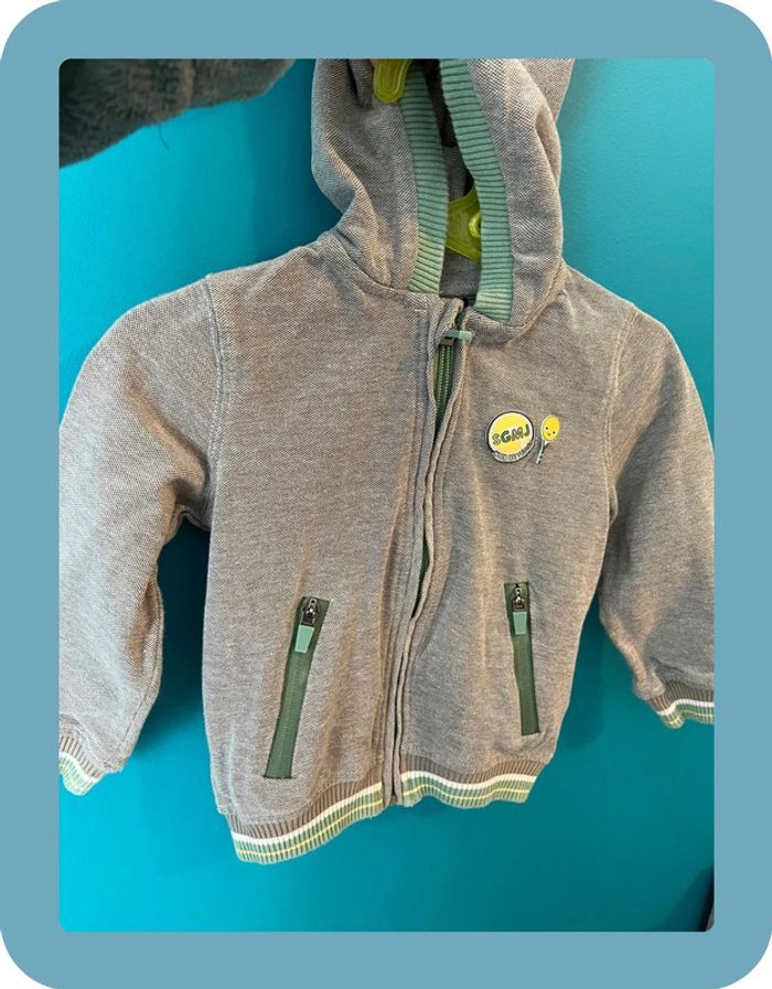 Beau sweat à capuche zippé 3 ans sergent major