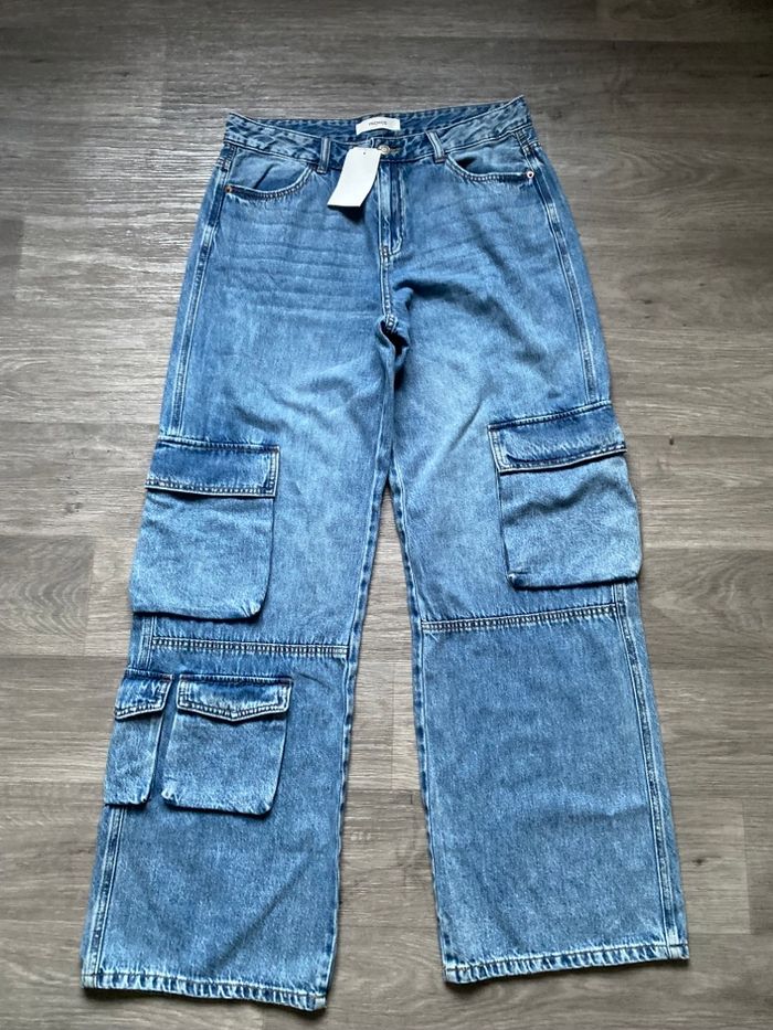 Jean cargo bleu Promod 40