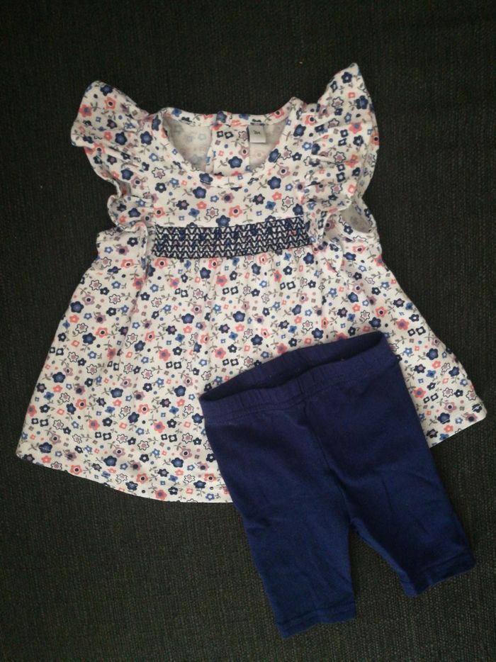 Ensemble robe et pantalon fleuris 3m