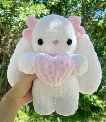 🐰❤️ Peluche Lapin Cœur | Fait main